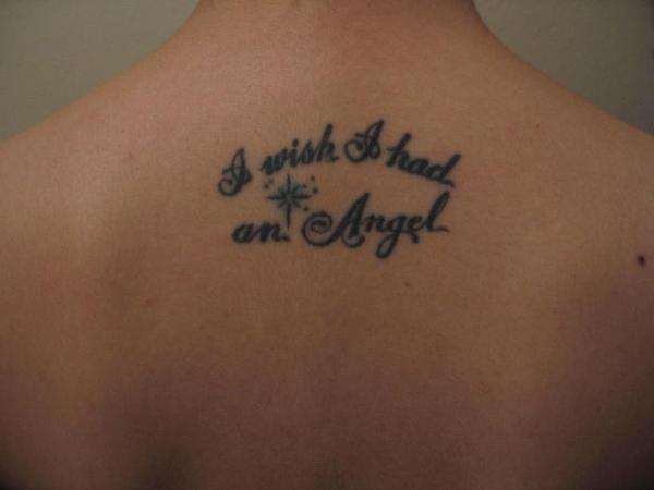 I Wish I Had An Angel tattoo