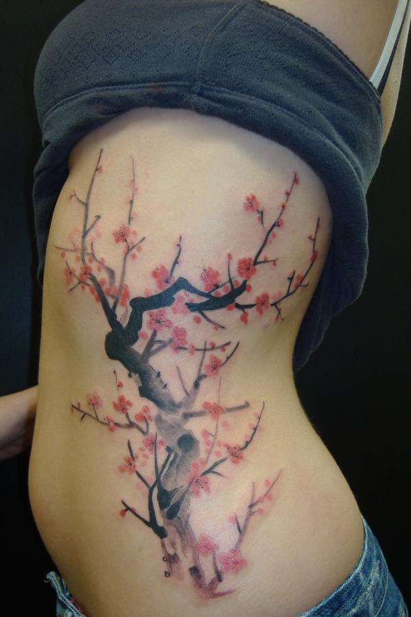 Japanese Cherry Blossom Watercolor tattoo