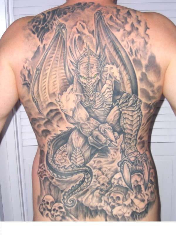 Battle Dragon Done tattoo