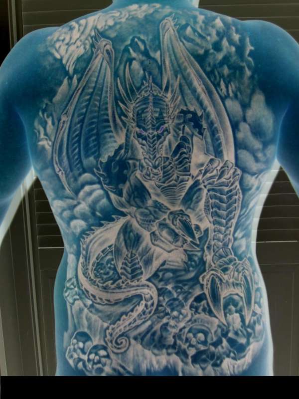 Battle Dragon completed tattoo