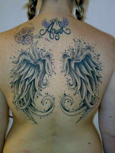 angel wings.. colour yet to be added! tattoo