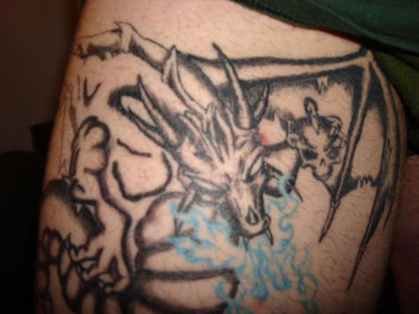 Dragon (half done) tattoo