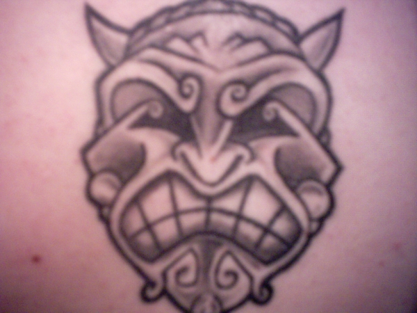 tibetan war mask tattoo