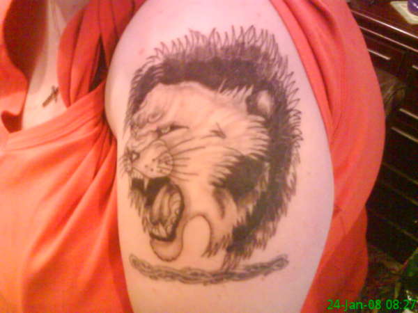 lion head tattoo