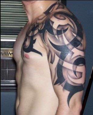 negative tribal tattoo