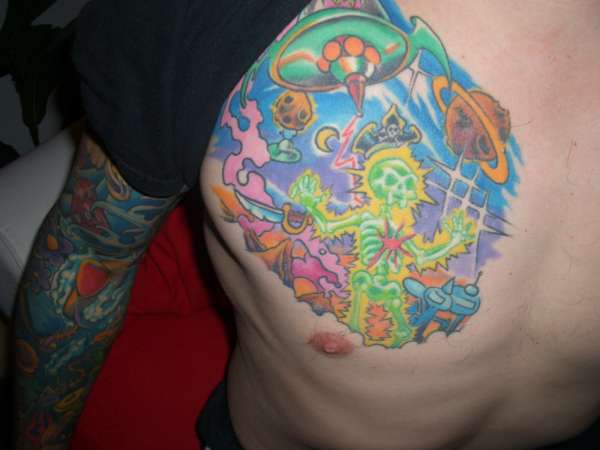 pirate hit by an alien tattoo