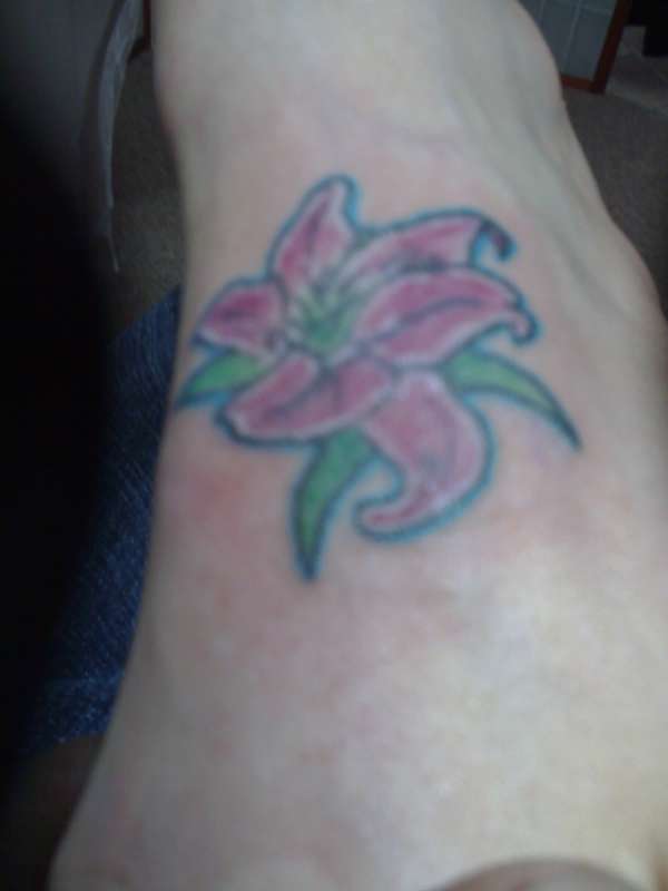 tropical flower tattoo