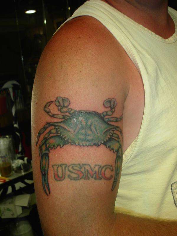 added MD. Blue crab tattoo