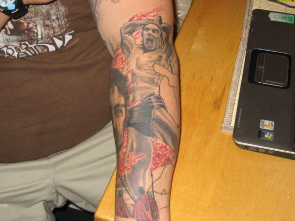 300 Half Sleeve tattoo