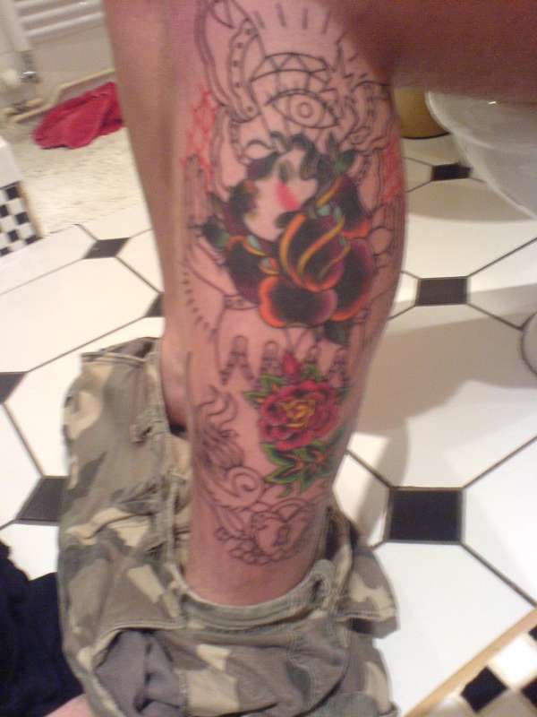 just had line work done tattoo