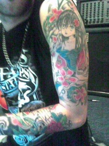 Manga Sleeve by emma smith trowbridge UK tattoo
