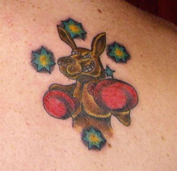 Aussie Boxing Kangaroo tattoo