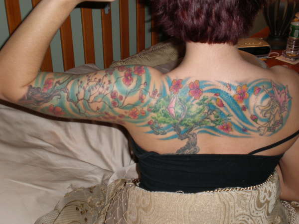 half sleeve/back tattoo