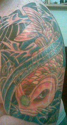 Koi down Stream tattoo