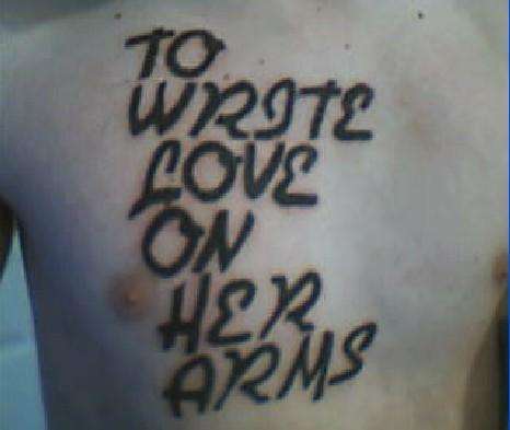 To write love on her arms tattoo