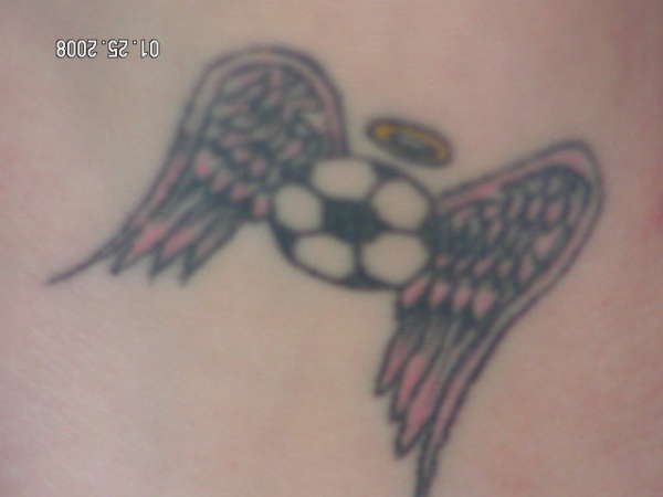 Soccer Angel tattoo