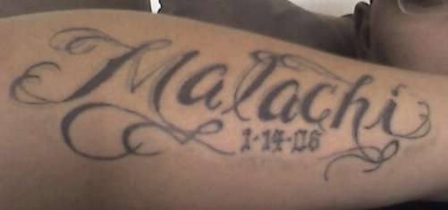 My sons name tattoo