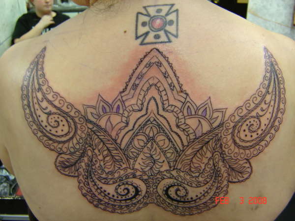 Paisley Back Piece- Session One tattoo