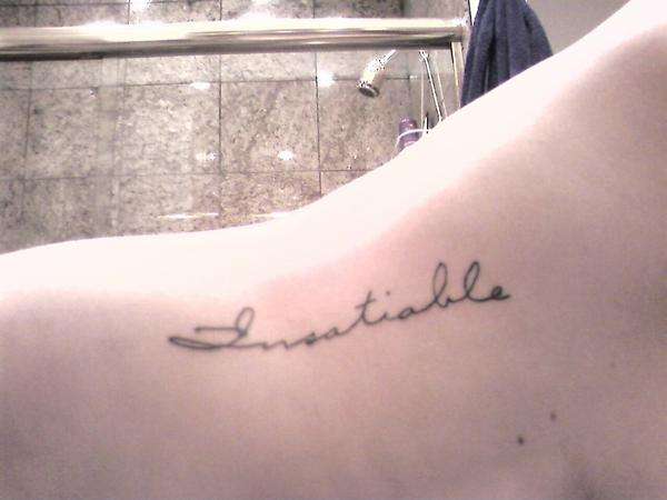 Insatiable tattoo