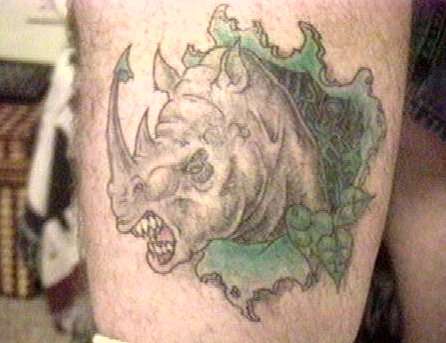 Rhino busting out tattoo