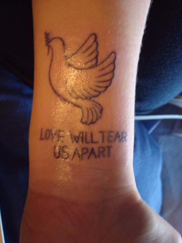 Love Will Tear Us Apart tattoo