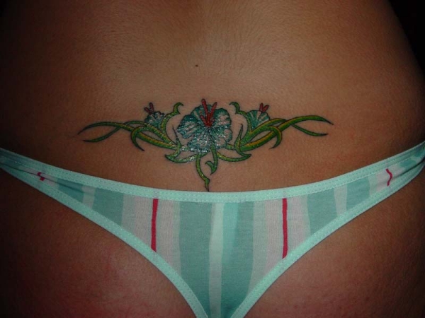 Flower, Lower Back tattoo