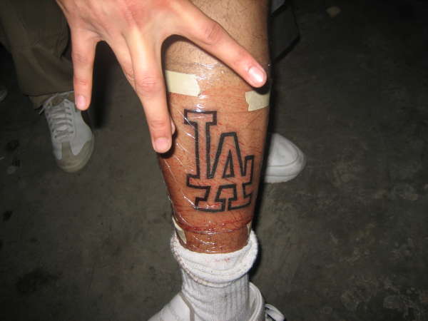 recent tattoo i did on my homeboy.....M's Up Crew tattoo
