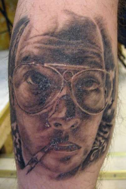 Portrait from fear and lothing in las vegas tattoo