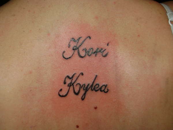 Kids names tattoo
