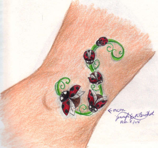 Lady Bug Family tattoo