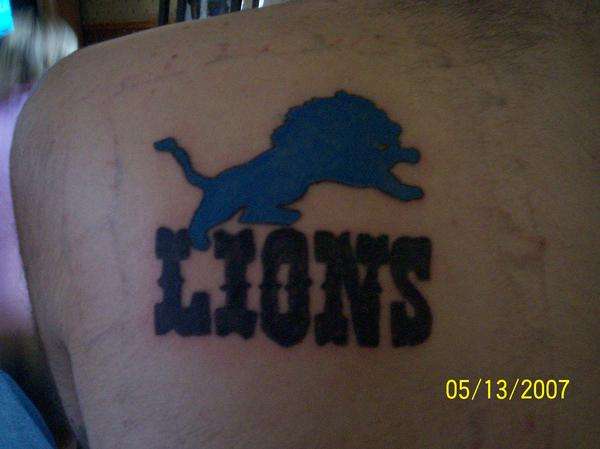 Detroit Lions tat tattoo