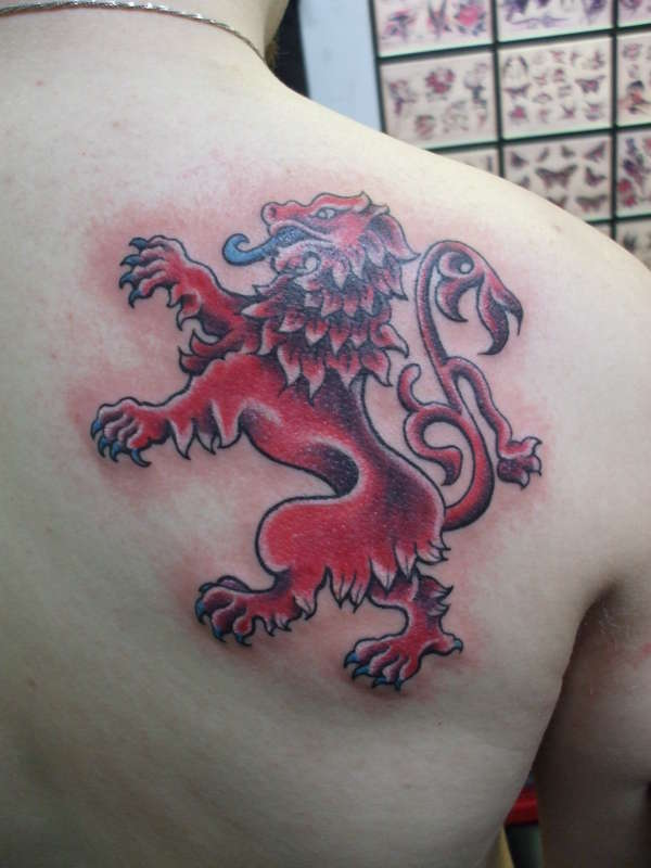 Lion Rampant tattoo