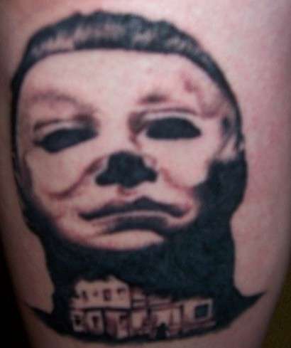 Michael Myers after 1st session tattoo