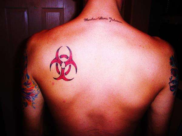 Bio hazard crap tattoo