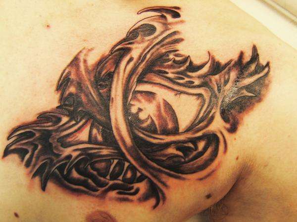Evil crap tattoo