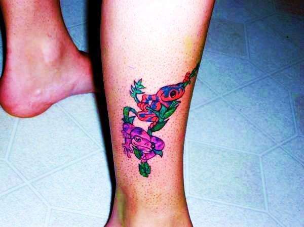 Frog crap tattoo