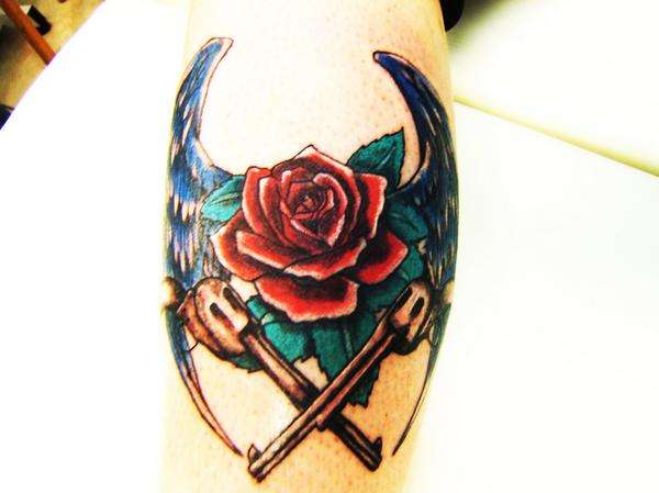 Strippers and roses tattoo