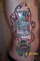 rib piece-irish tattoo