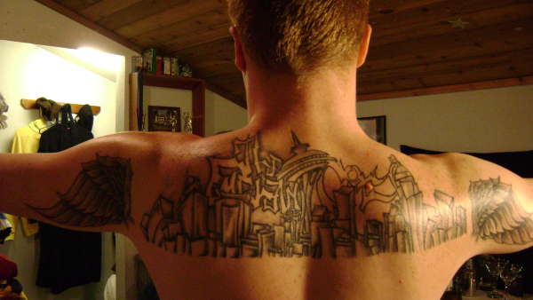 Seattle Skyline(The Emerald City) tattoo