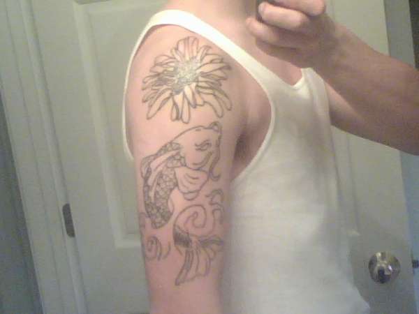 koi outline 2 tattoo