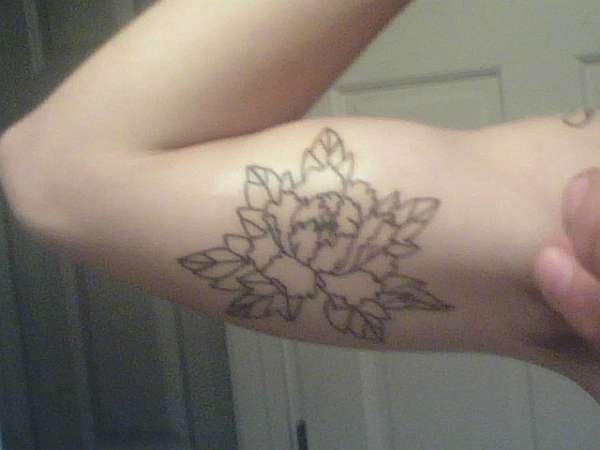 koi outline under my arm tattoo