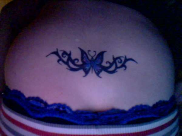tribal butterfly tattoo