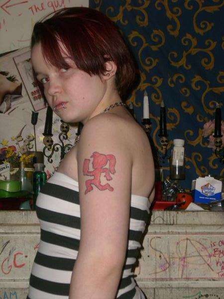 my friend's hatchetgirl tattoo