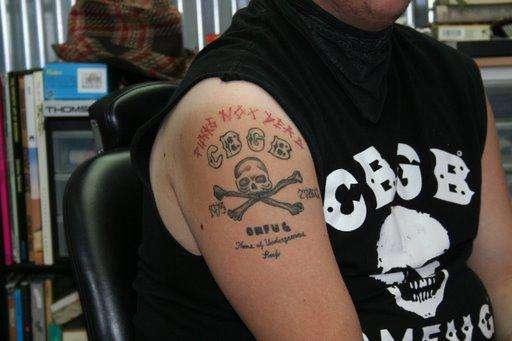 CBGB Tribute tattoo