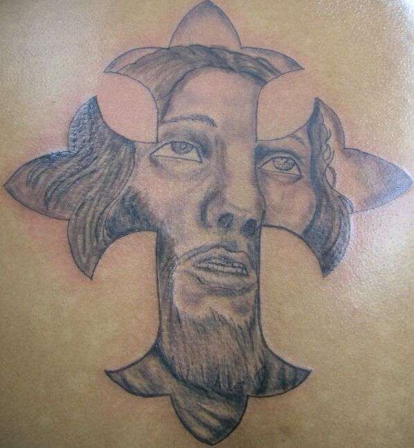 kickass jesus tattoo