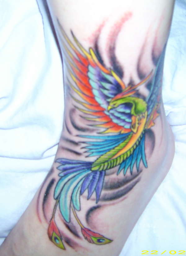 Rainbow Phoenix tattoo