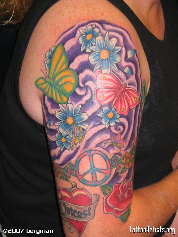 Upper sleeve n progress tattoo