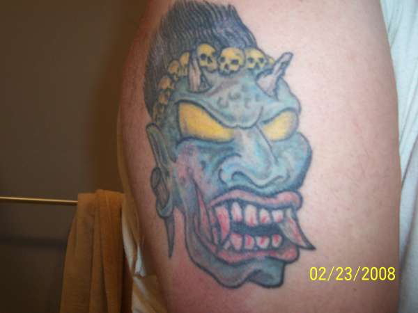 evil skull (idk) tattoo