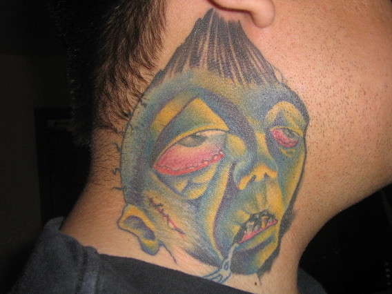 greedy child neck tattoo tattoo
