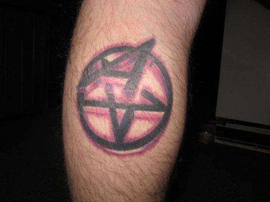 Anthraxagram tattoo